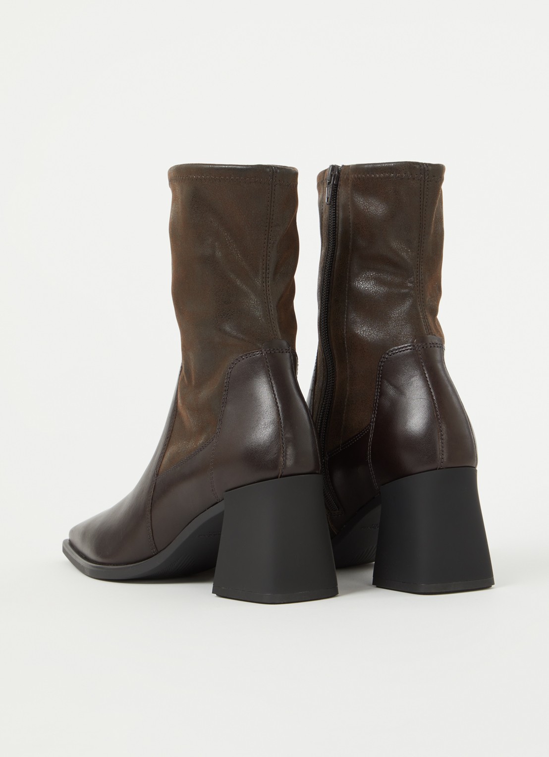 Vagabond Shoemakers Hedda enkellaarsje van leer - achterkant donkerbruin