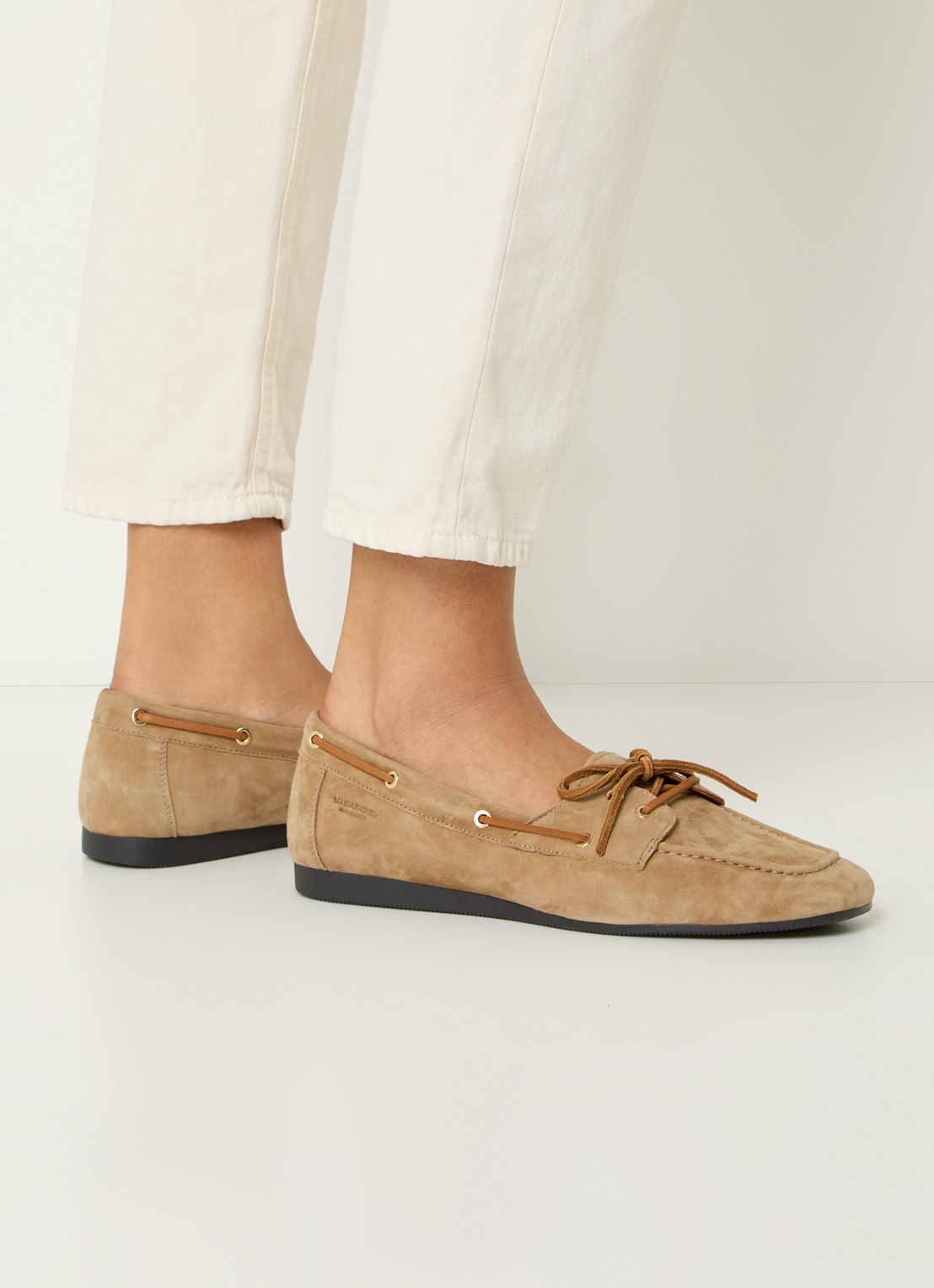 Vagabond Shoemakers Hillary bootschoen van leer  - voorkant 6 beige