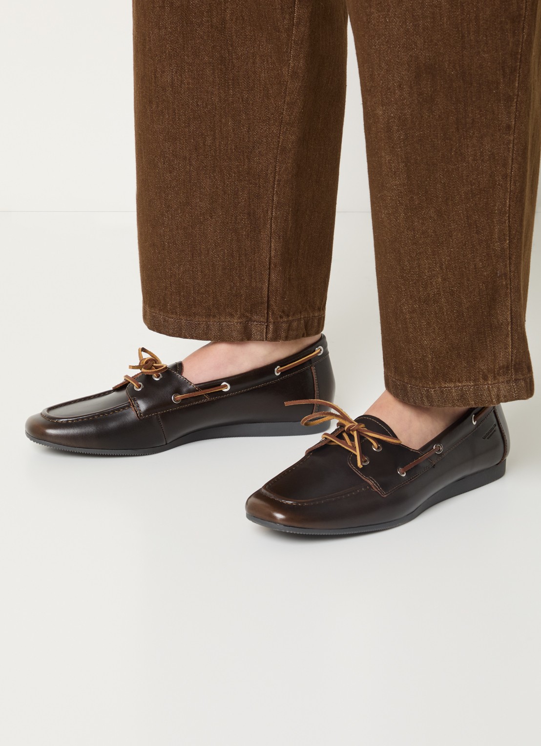 Vagabond Shoemakers Hillary bootschoen van leer - voorkant 3 donkerbruin