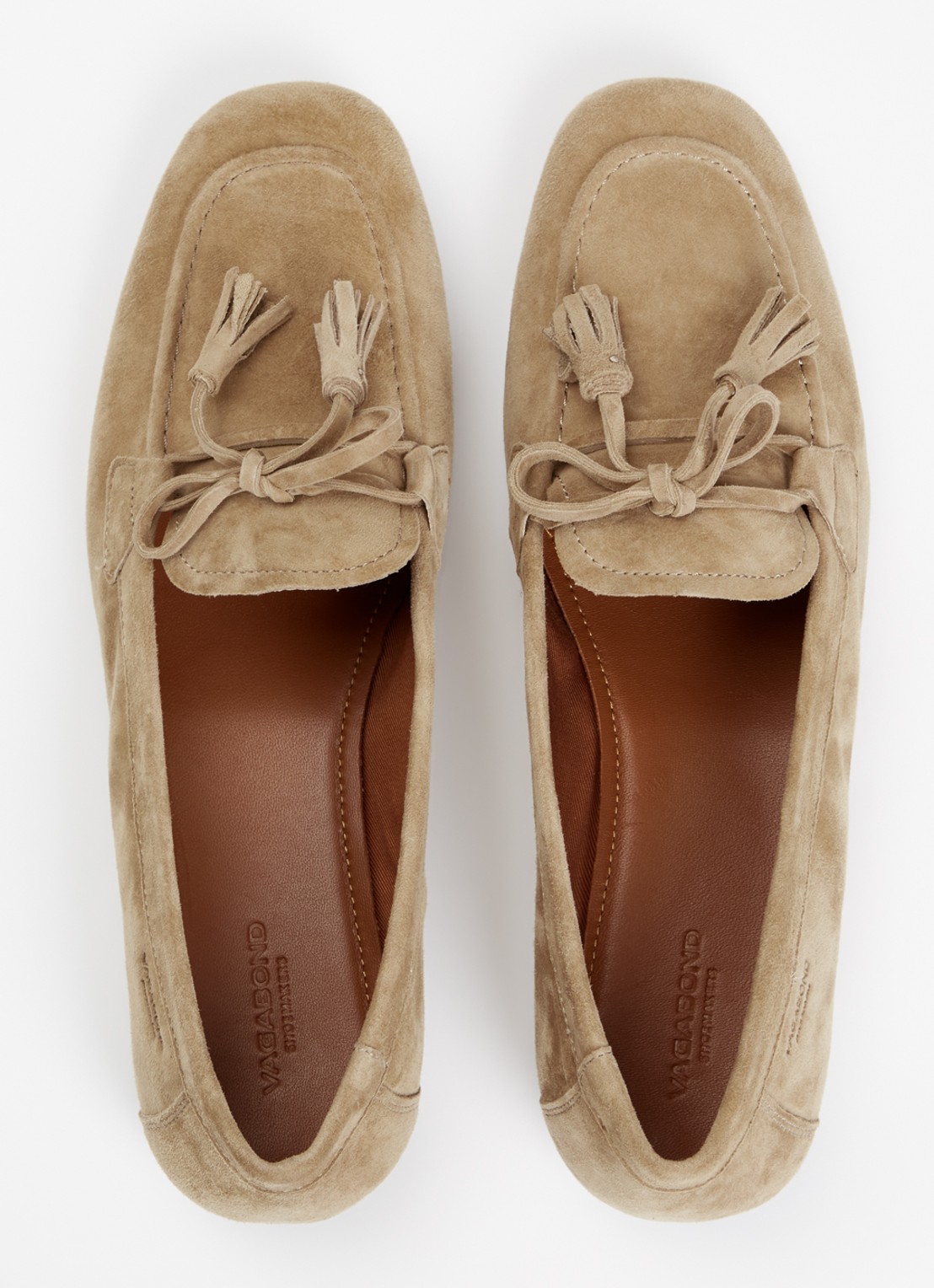 Vagabond Shoemakers Hillary loafer van suède  - detail 3 zand