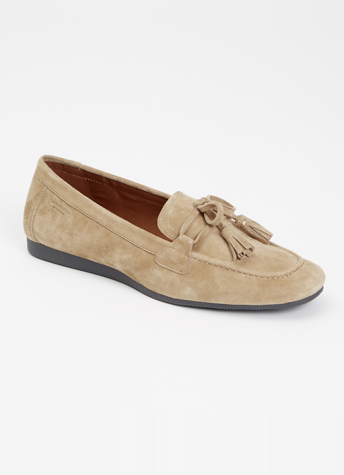 Vagabond Shoemakers Hillary loafer van suède  - voorkant 5 zand