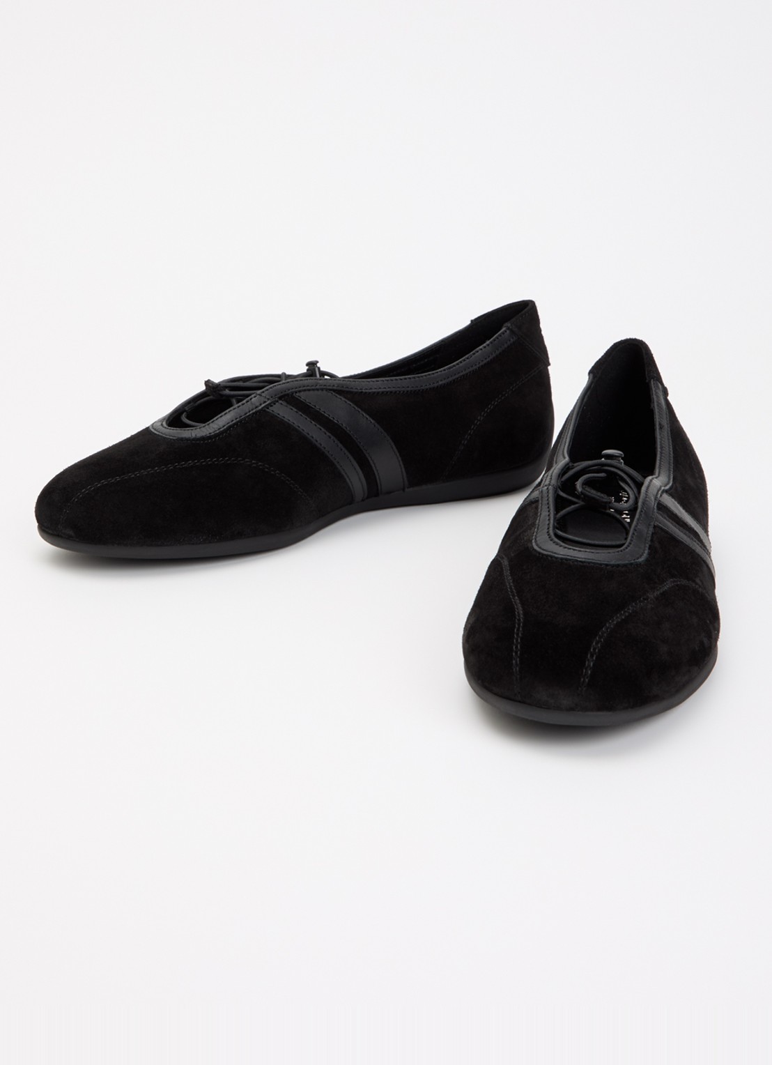 Vagabond Shoemakers Hollie ballerina van suéde met leren details - detail 3 zwart
