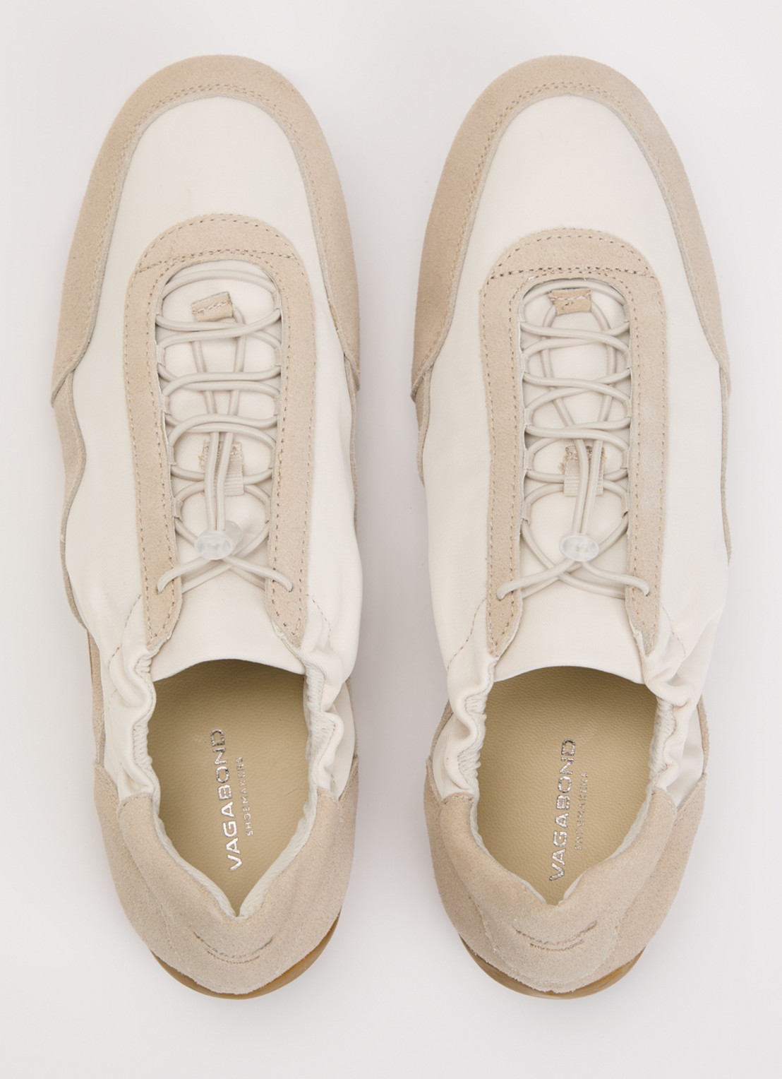 Vagabond Shoemakers Hollie sneaker met suède details - detail 3 gebroken wit