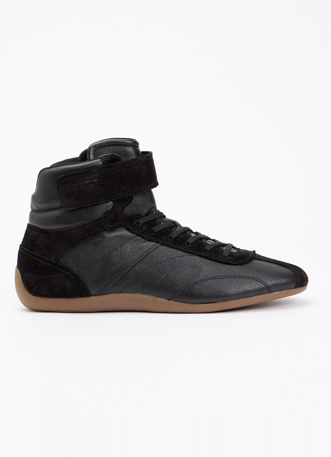 Vagabond Shoemakers Hollie sneaker van leer met suède details - voorkant 2 zwart
