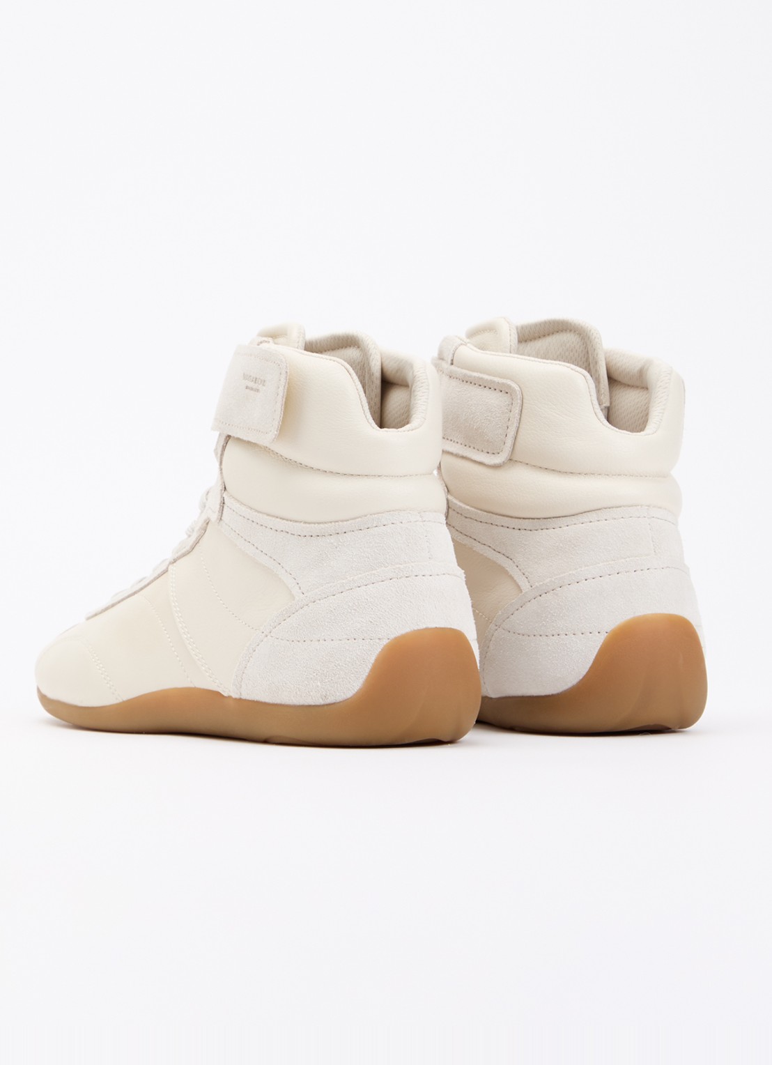 Vagabond Shoemakers Hollie sneaker van leer met suède details - achterkant gebroken wit