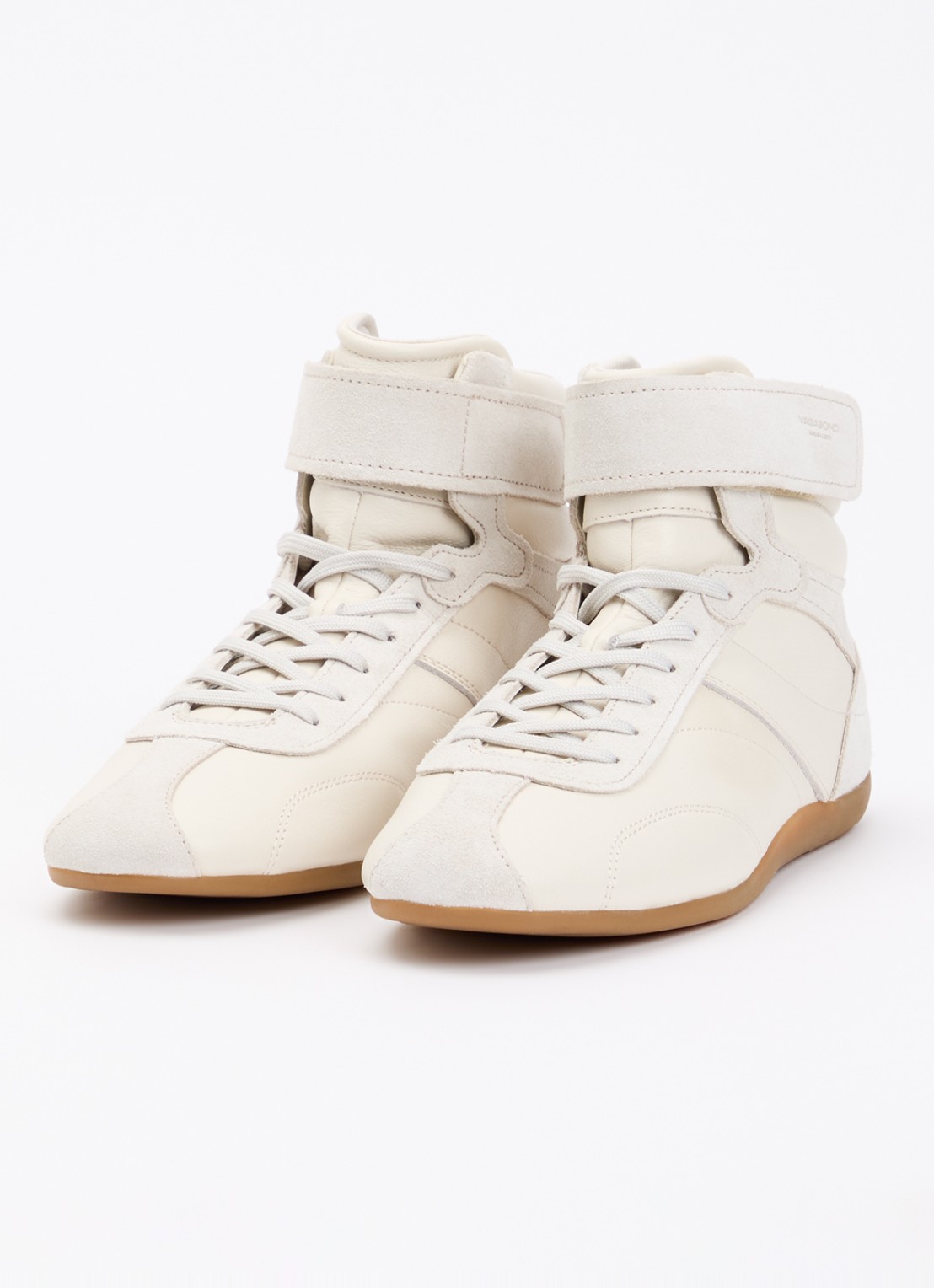 Vagabond Shoemakers Hollie sneaker van leer met suède details - detail 3 gebroken wit