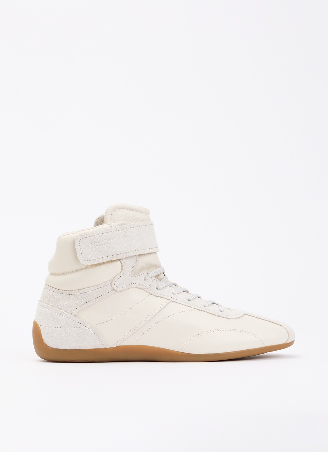 Vagabond Shoemakers Hollie sneaker van leer met suède details - voorkant 2 gebroken wit