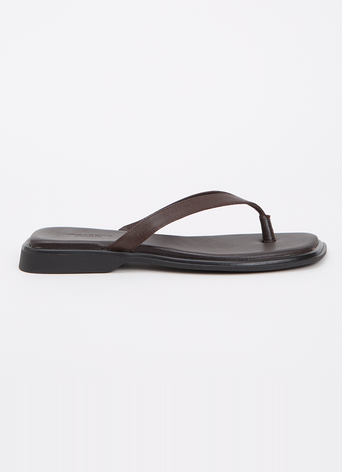 Vagabond Shoemakers Izzy slipper van leer - voorkant donkerbruin