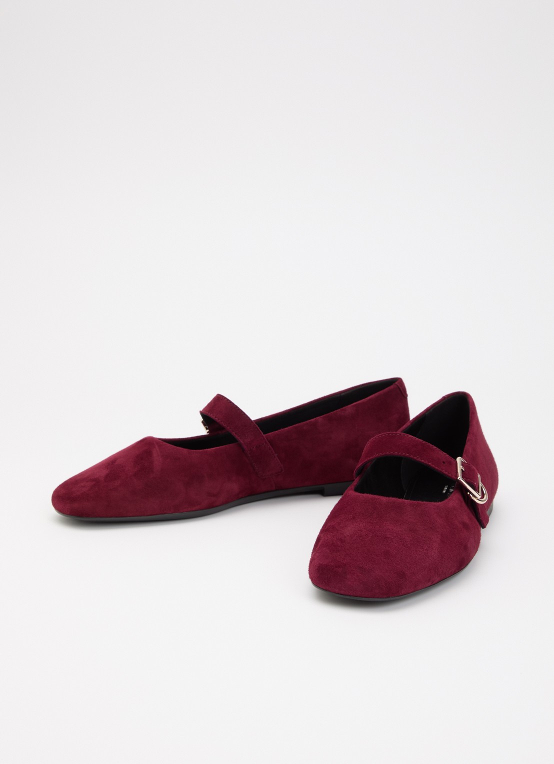 Vagabond Shoemakers Jolin ballerina van geitensuède - detail 2 bordeauxrood
