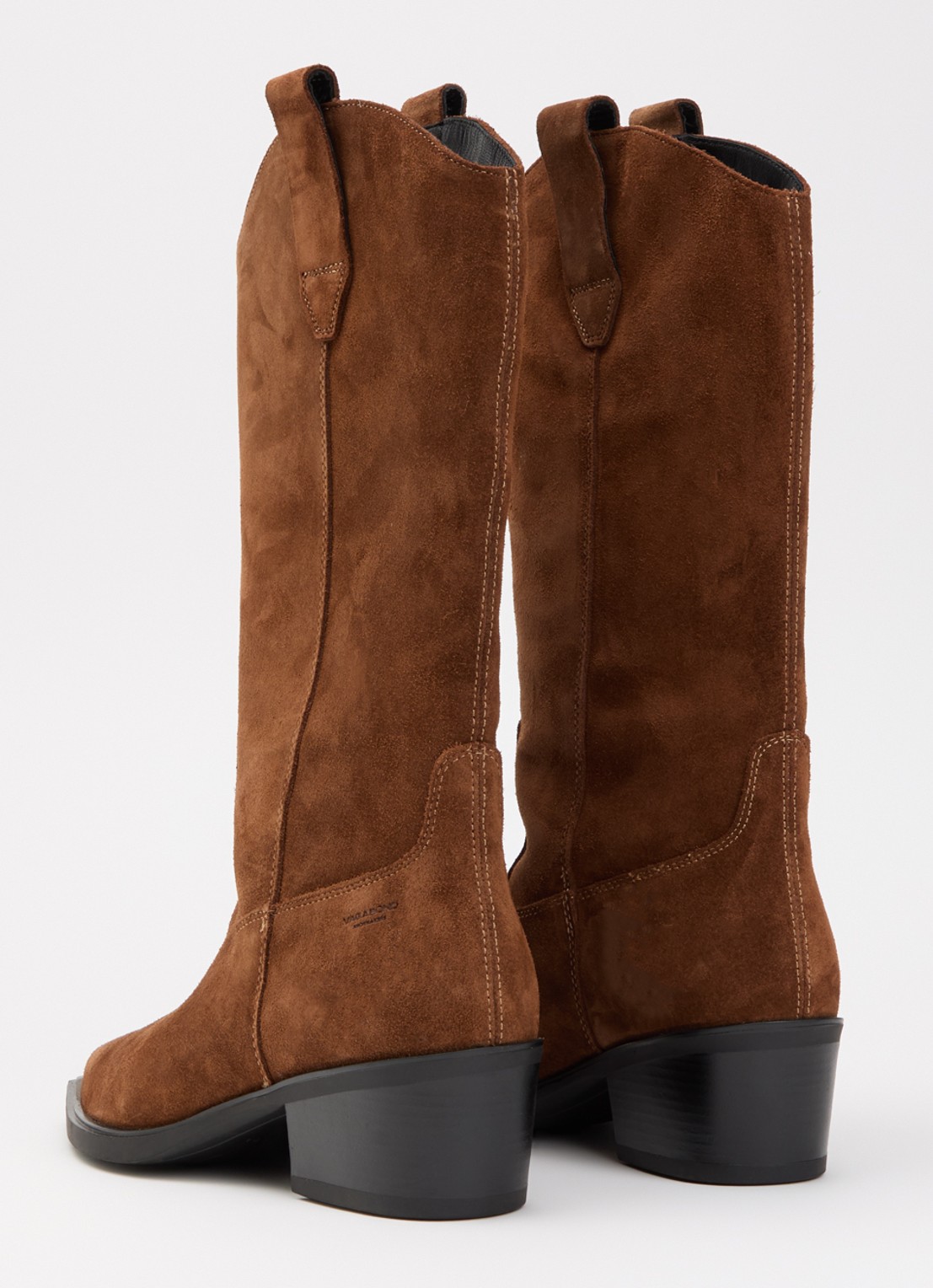 Vagabond Shoemakers Kelsey cowboylaars van suède - achterkant cognac