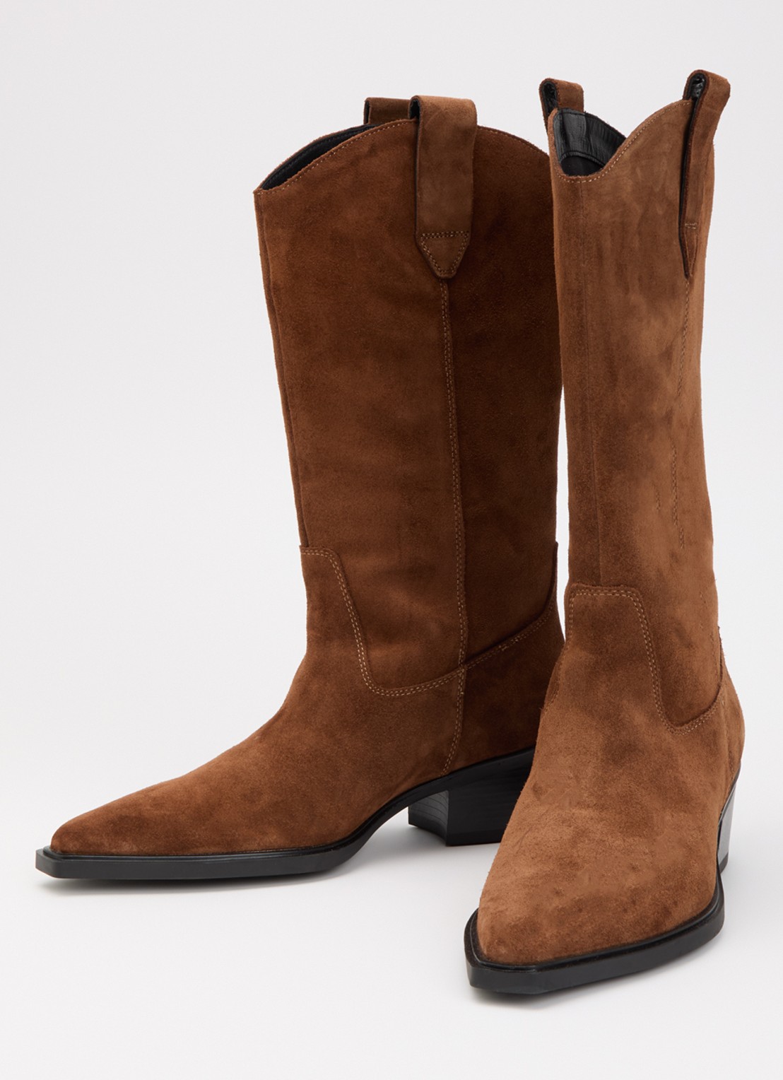 Vagabond Shoemakers Kelsey cowboylaars van suède - detail 3 cognac