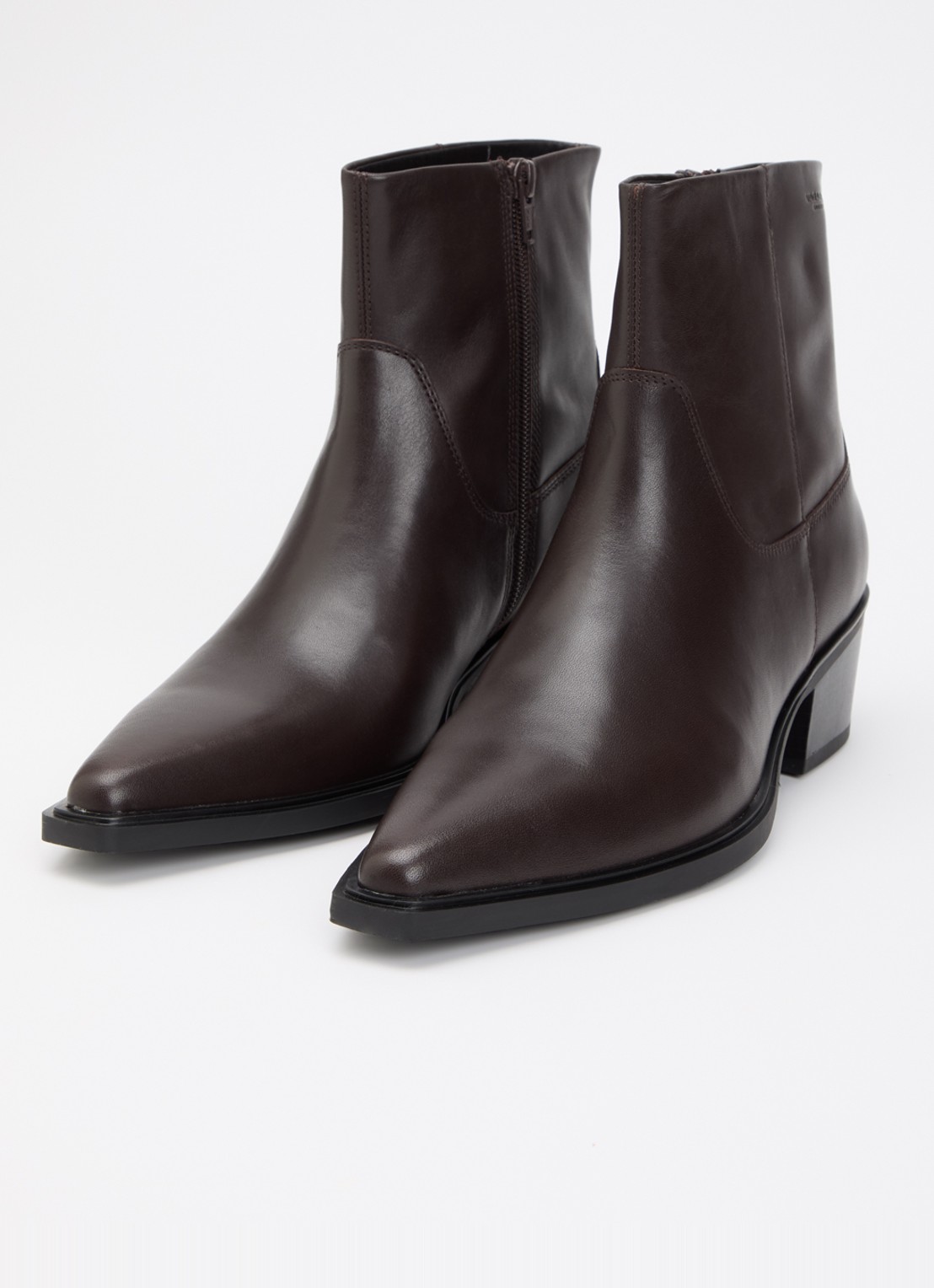 Vagabond Shoemakers Kelsey enkellaarsje van leer - detail donkerbruin