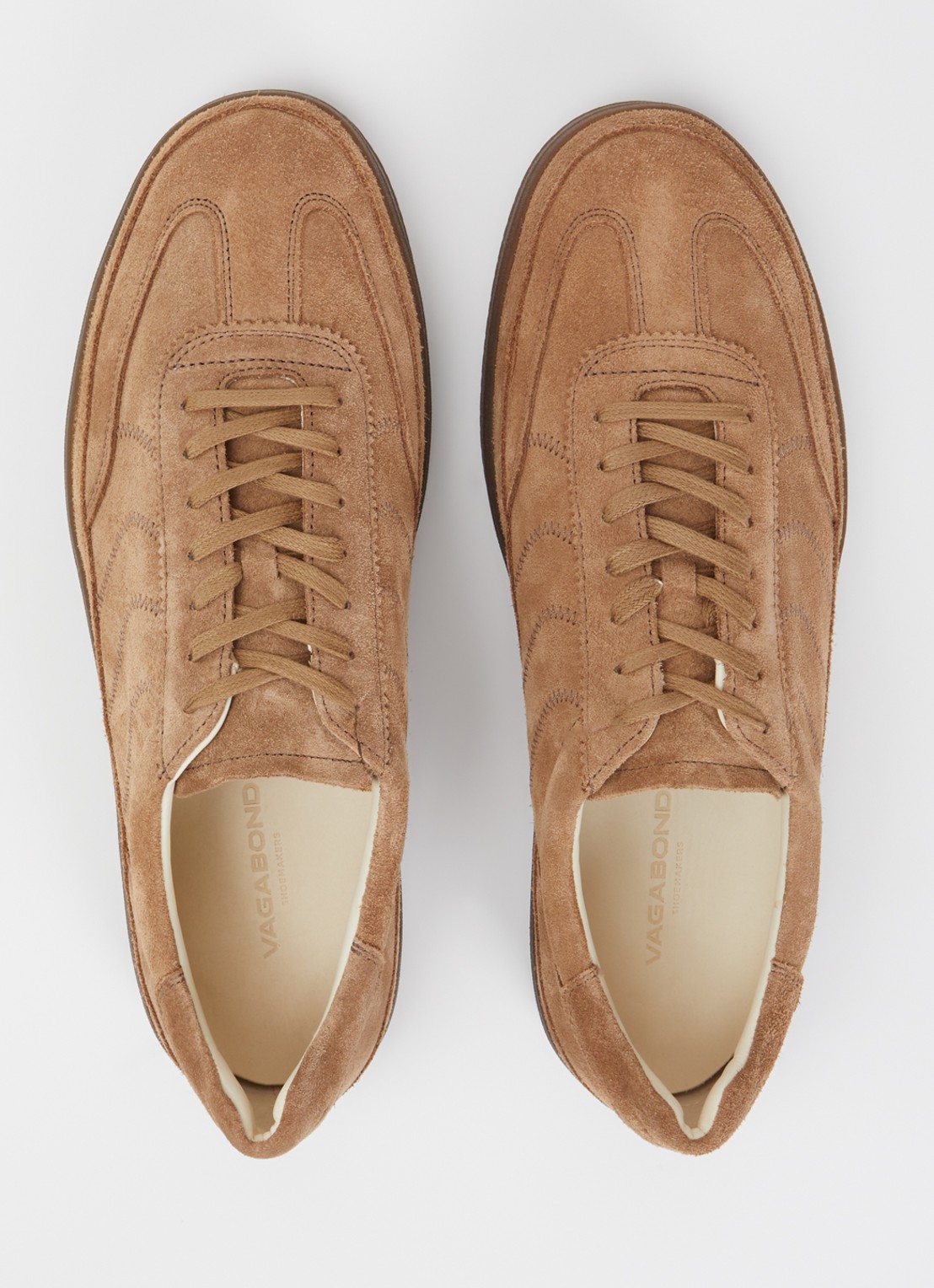 Vagabond Shoemakers Leo Court sneaker van suéde  - detail 3 bruin