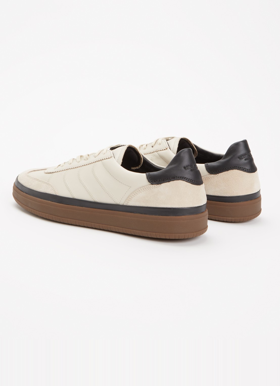 Vagabond Shoemakers Leo sneaker van leer met suède details - achterkant 6 beige