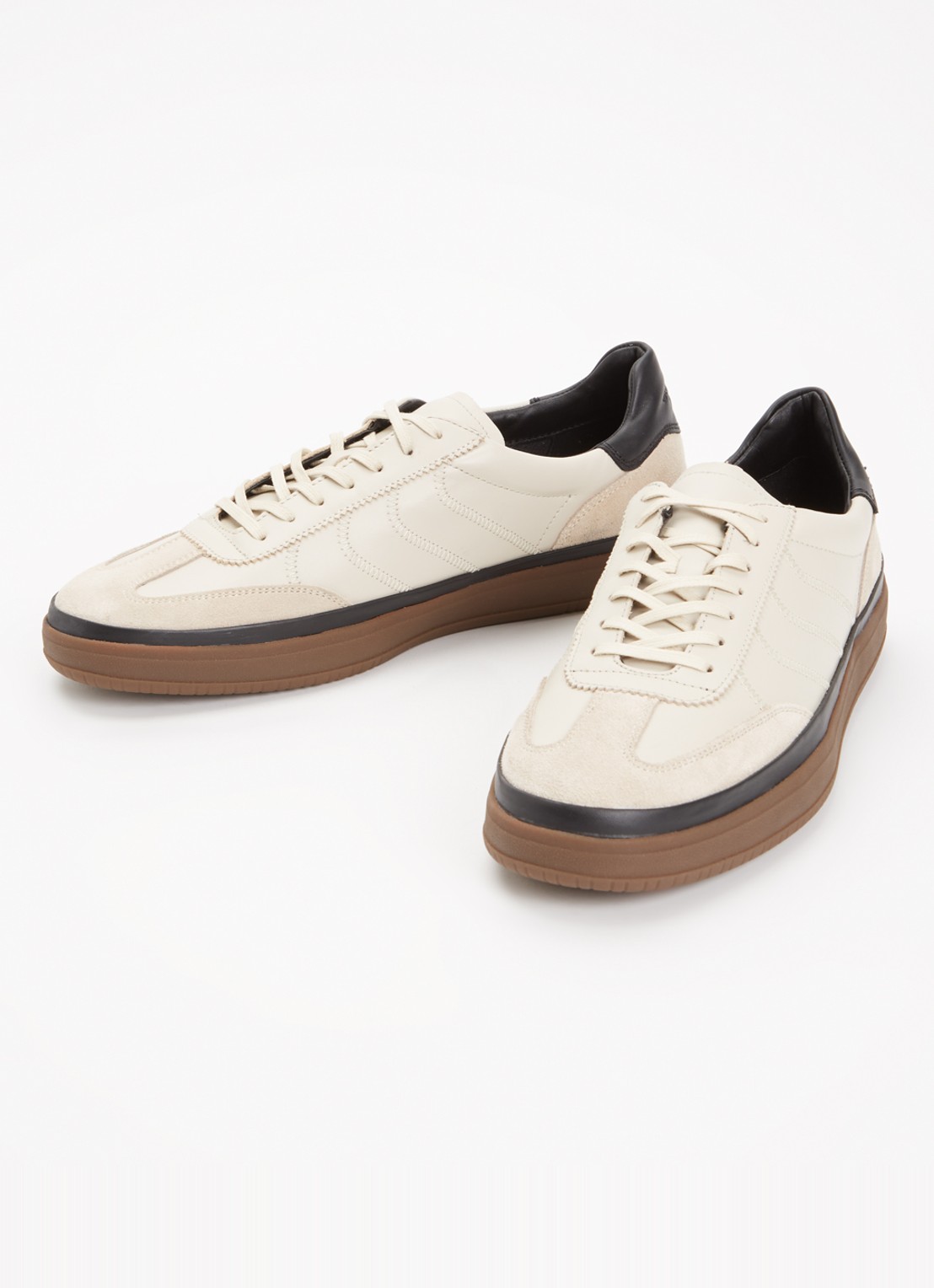 Vagabond Shoemakers Leo sneaker van leer met suède details - detail 3 beige