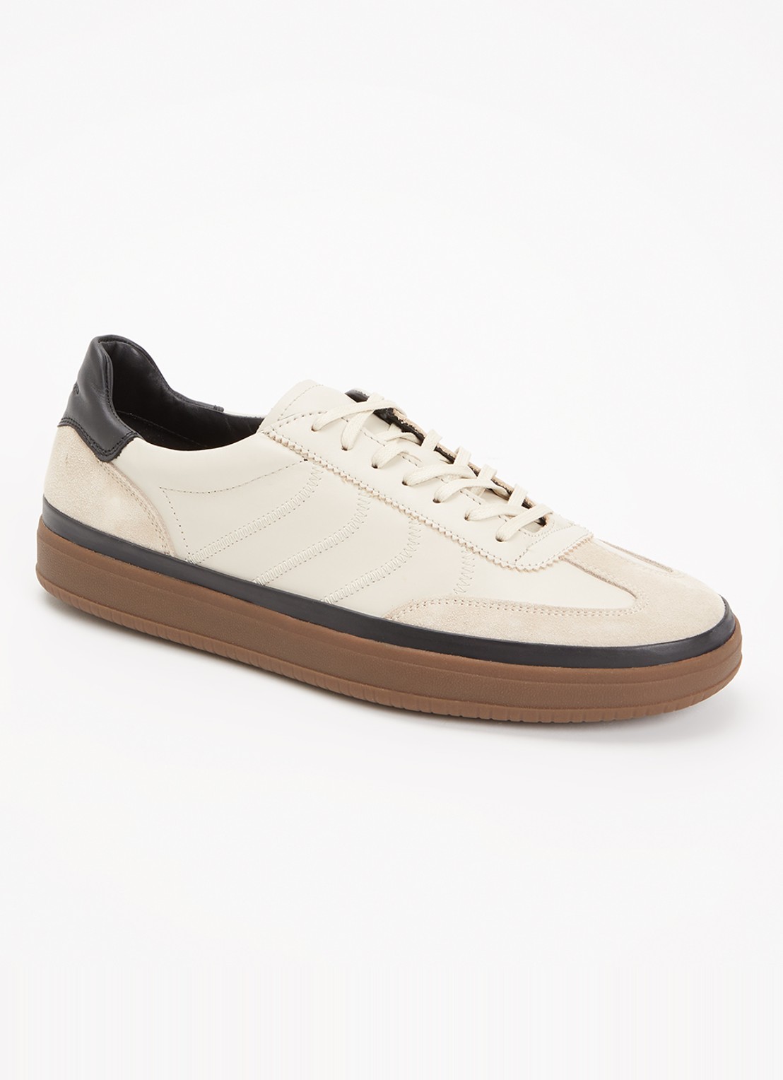 Vagabond Shoemakers Leo sneaker van leer met suède details - voorkant beige