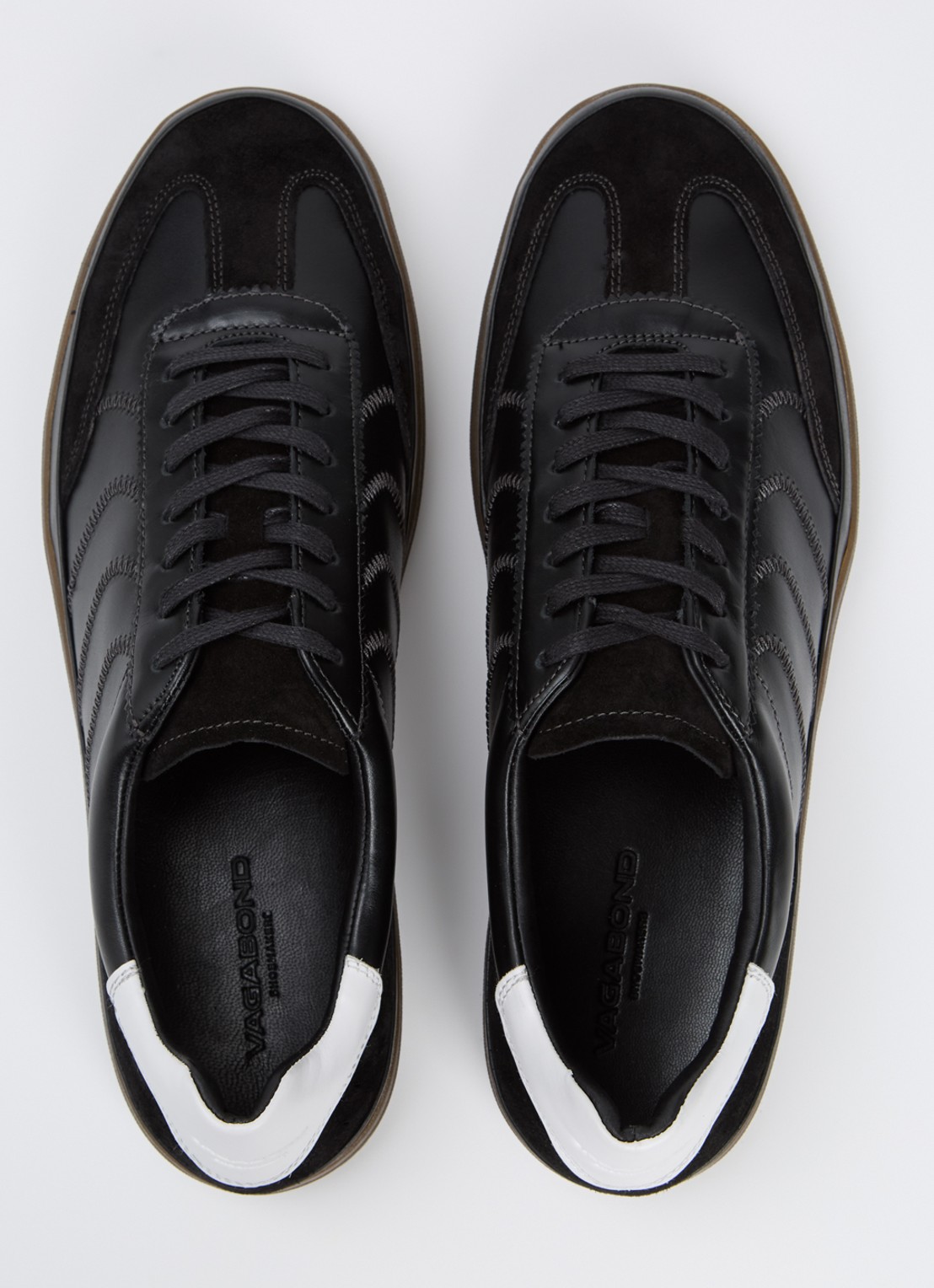 Vagabond Shoemakers Leo sneaker van leer met suède details - detail 3 zwart