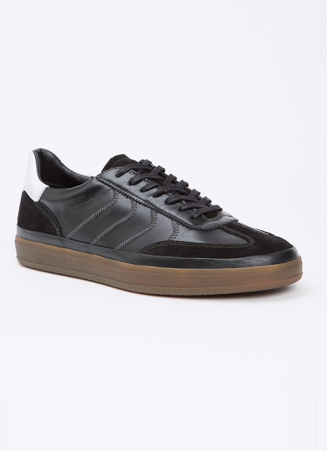 Vagabond Shoemakers Leo sneaker van leer met suède details - voorkant 5 zwart
