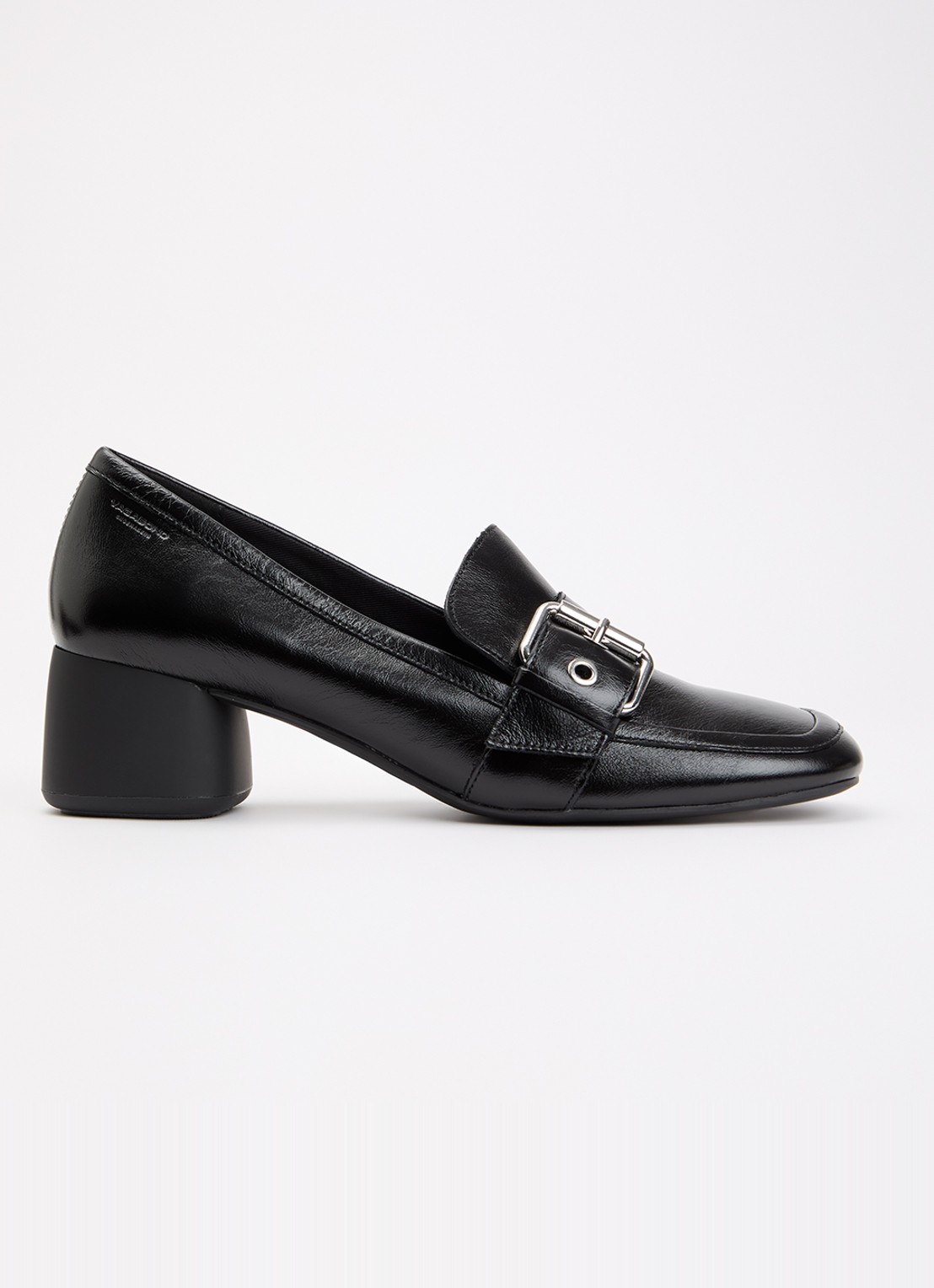 Vagabond Shoemakers Livia pump van leer met gespdetail - voorkant zwart
