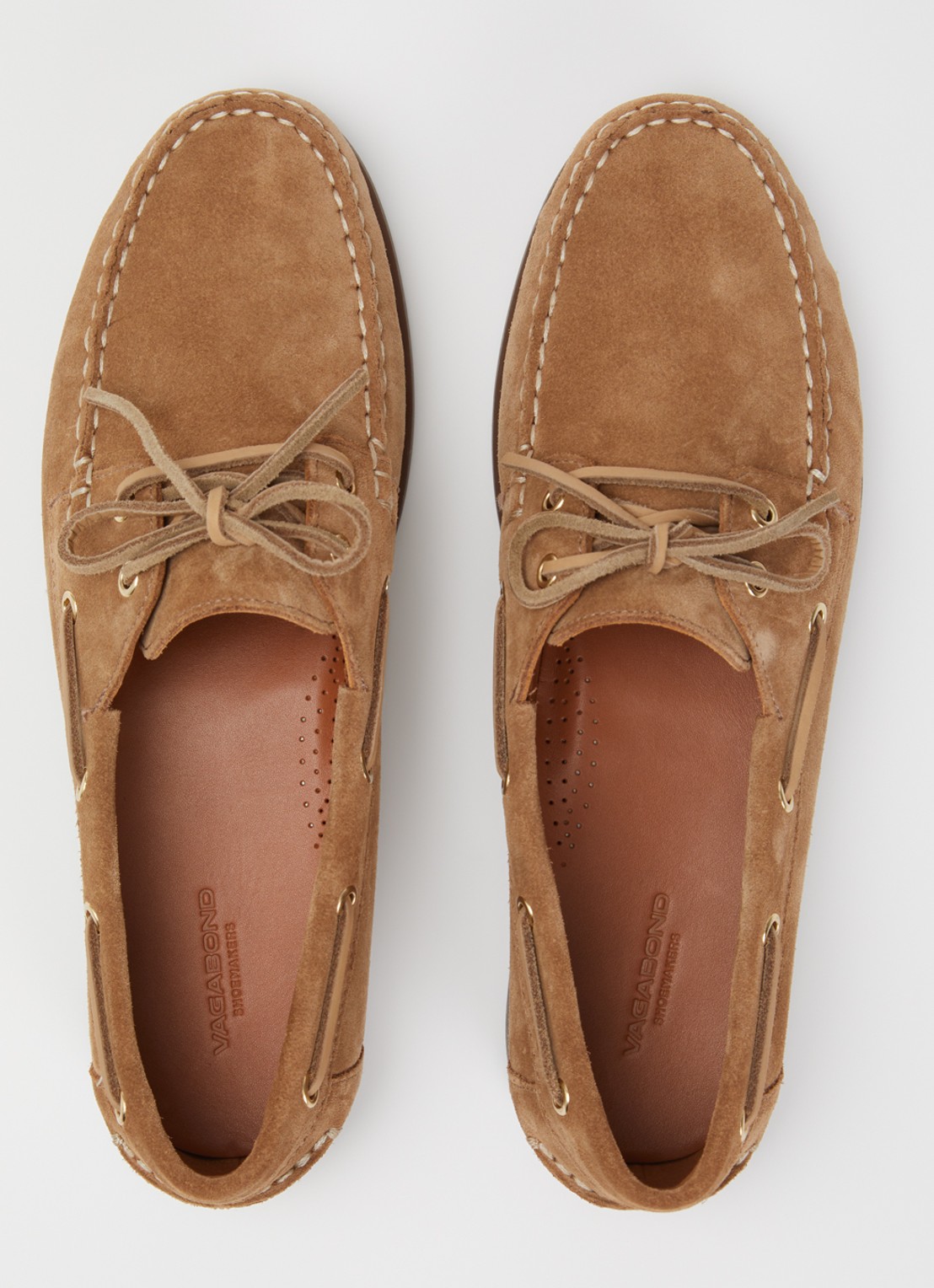 Vagabond Shoemakers Loui bootschoen van suède - detail 4 zand