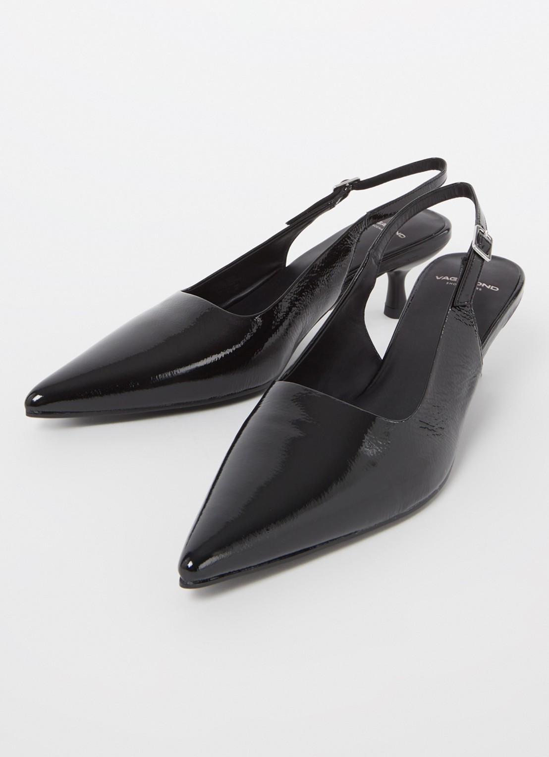 Vagabond Shoemakers Lykke slingback van lakleer - detail 3 zwart