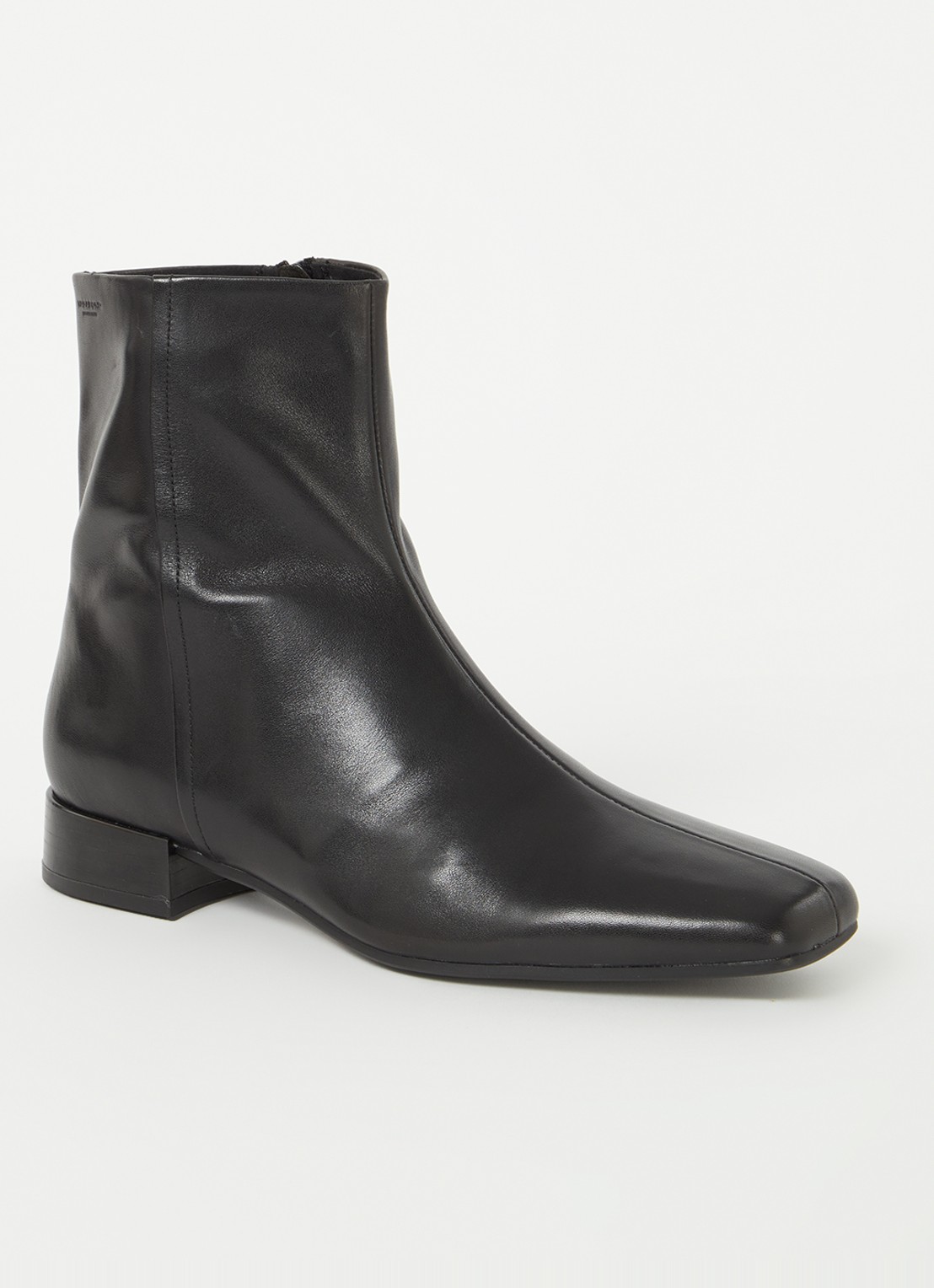 Vagabond Shoemakers Mona enkellaarsje van leer - voorkant zwart