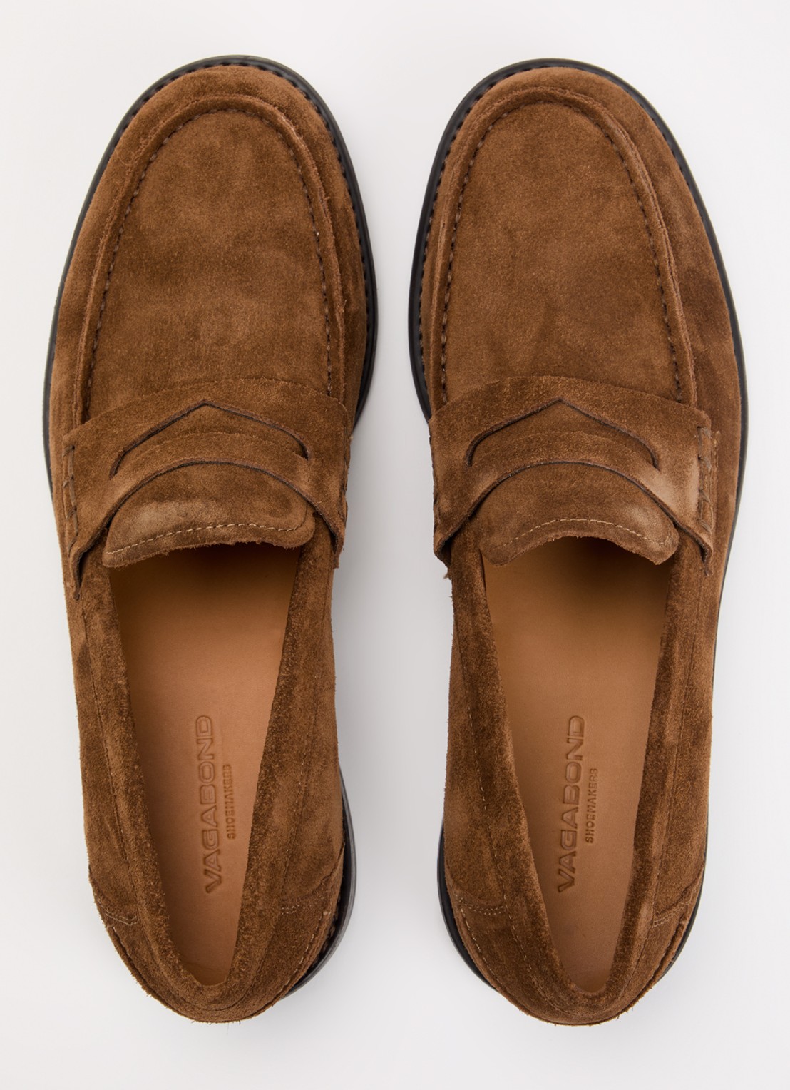 Vagabond Shoemakers Steven loafer van suède - detail 3 bruin