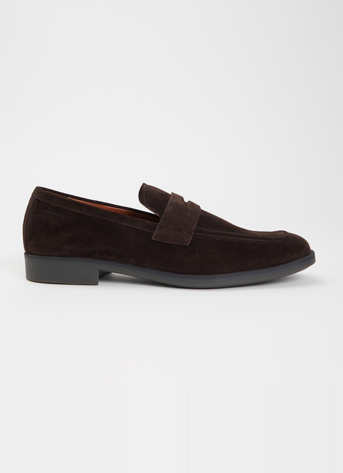Vagabond Shoemakers Troy loafer van suède - voorkant donkerbruin