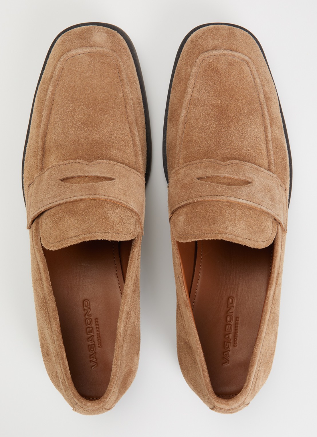 Vagabond Shoemakers Troy loafer van suède - detail 5 zand