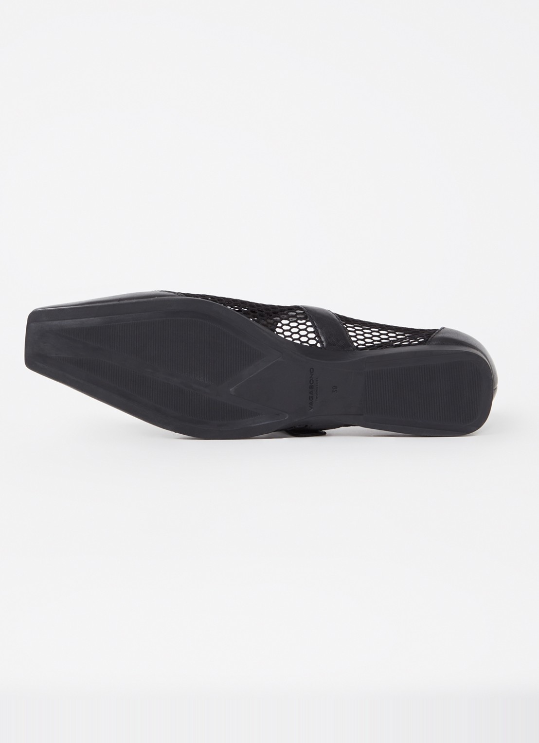 Vagabond Shoemakers Wioletta ballerina van mesh met leren details - detail 6 zwart