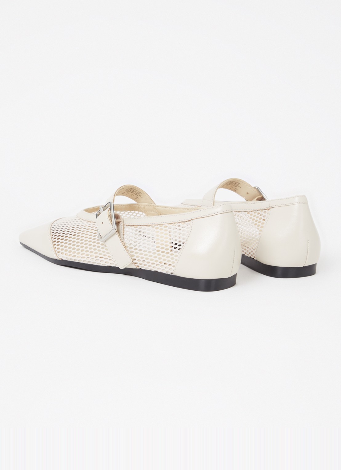 Vagabond Shoemakers Wioletta ballerina van mesh met leren details - achterkant 6 gebroken wit