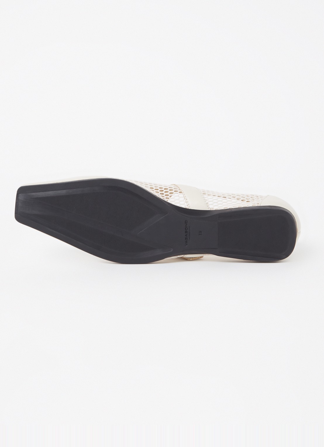 Vagabond Shoemakers Wioletta ballerina van mesh met leren details - detail 5 gebroken wit