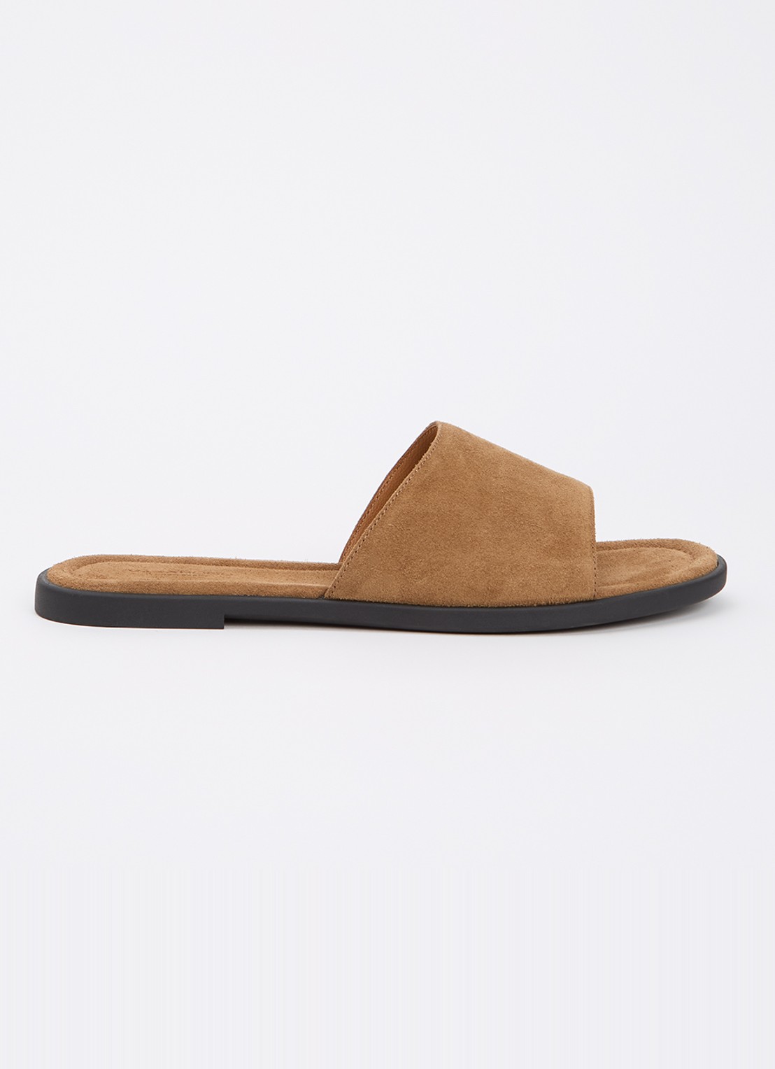 Vagabond Shoemakers Zaida slipper van suède - voorkant zand