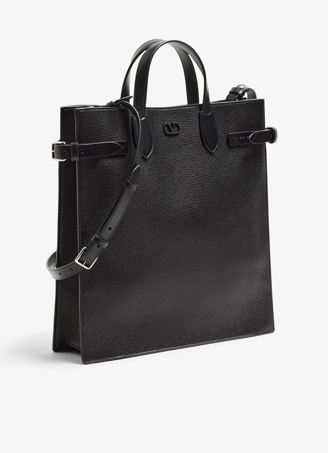 Valentino Garavani Antibes Medium handtas van kalfsleer - detail 2 zwart