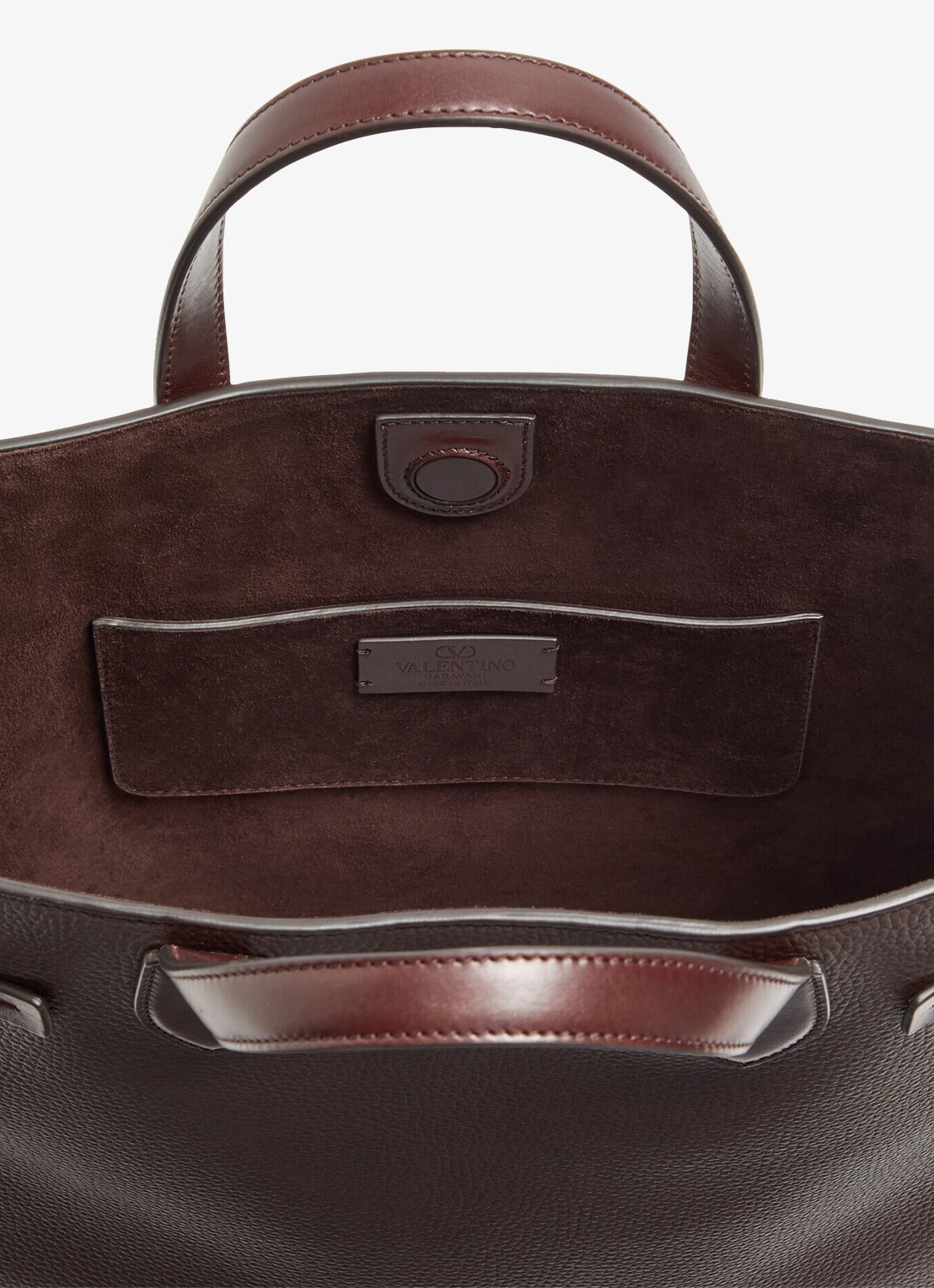 Valentino Garavani Antibes Medium handtas van kalfsleer - detail 4 donkerbruin