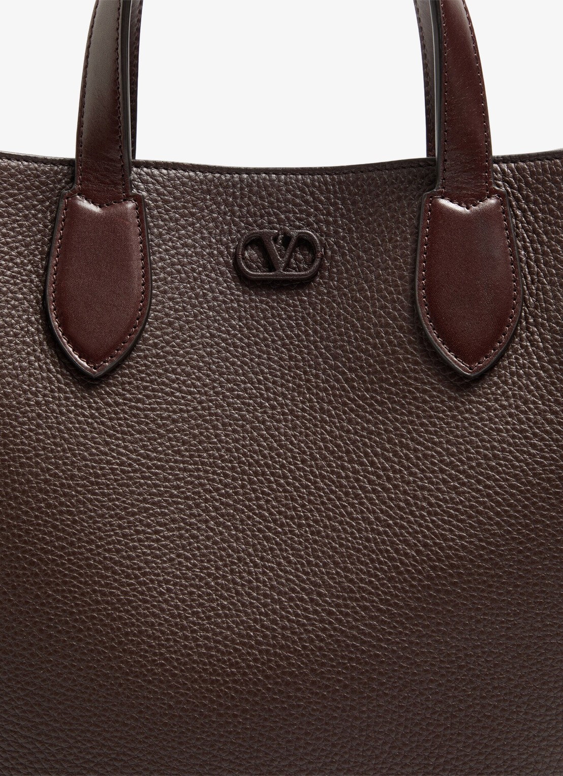 Valentino Garavani Antibes Medium handtas van kalfsleer - detail 5 donkerbruin