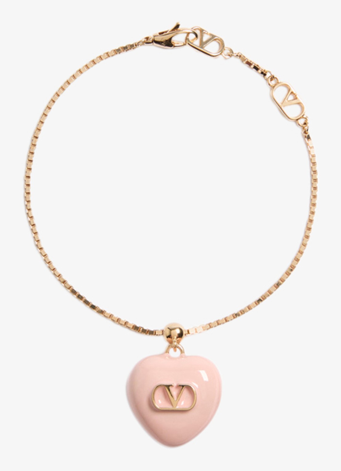 Valentino Garavani Armband met logo - voorkant 3 goud