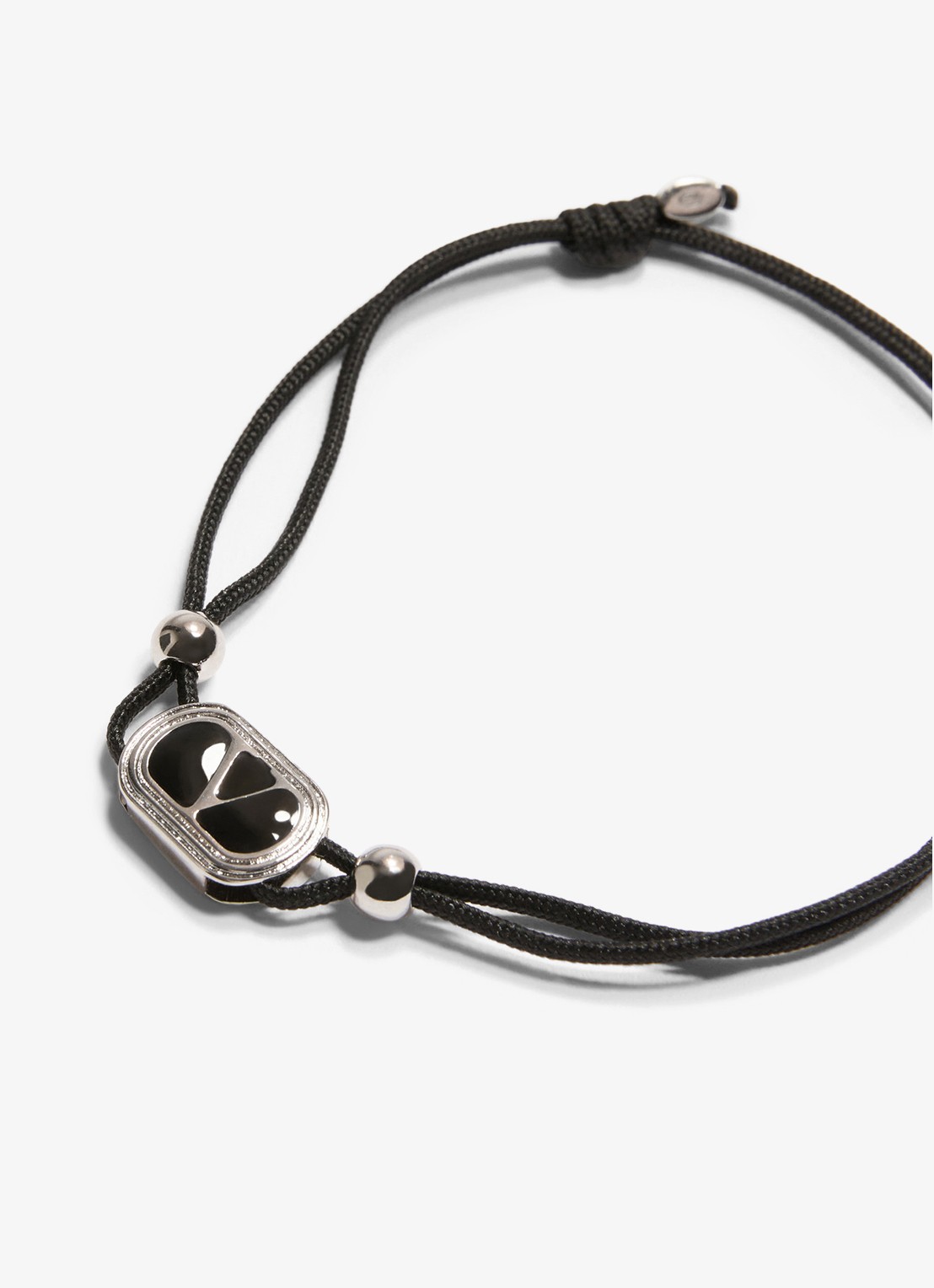 Valentino Garavani Armband met logo - detail zwart