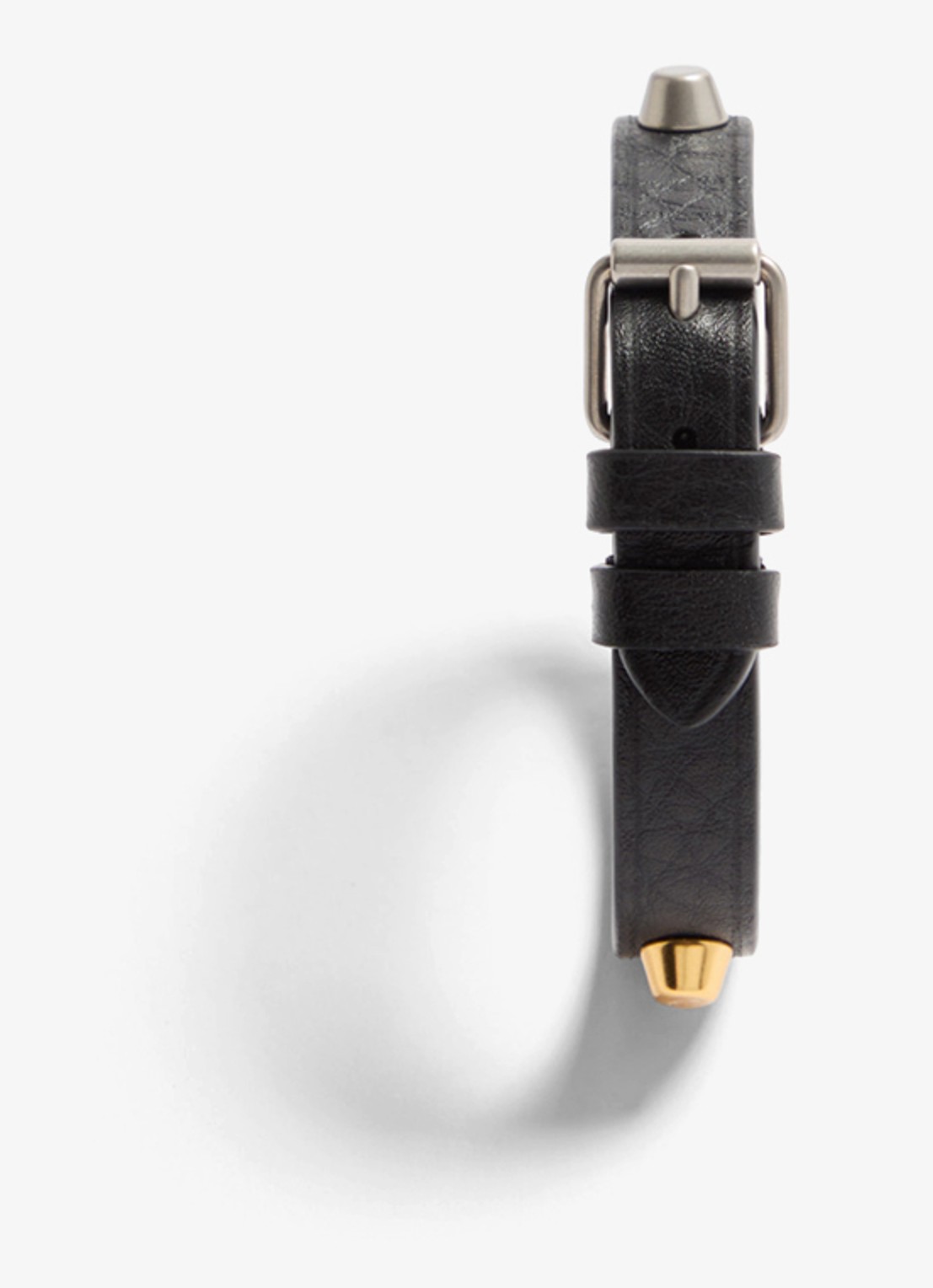 Valentino Garavani Armband van kalfsleer met studs - detail zwart