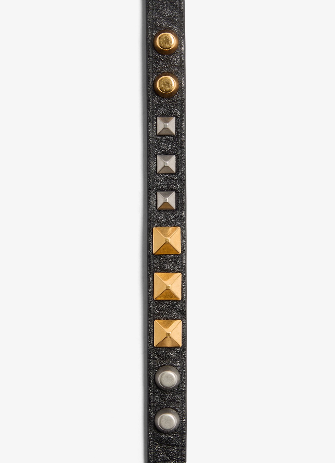 Valentino Garavani Armband van kalfsleer met studs - detail 2 zwart