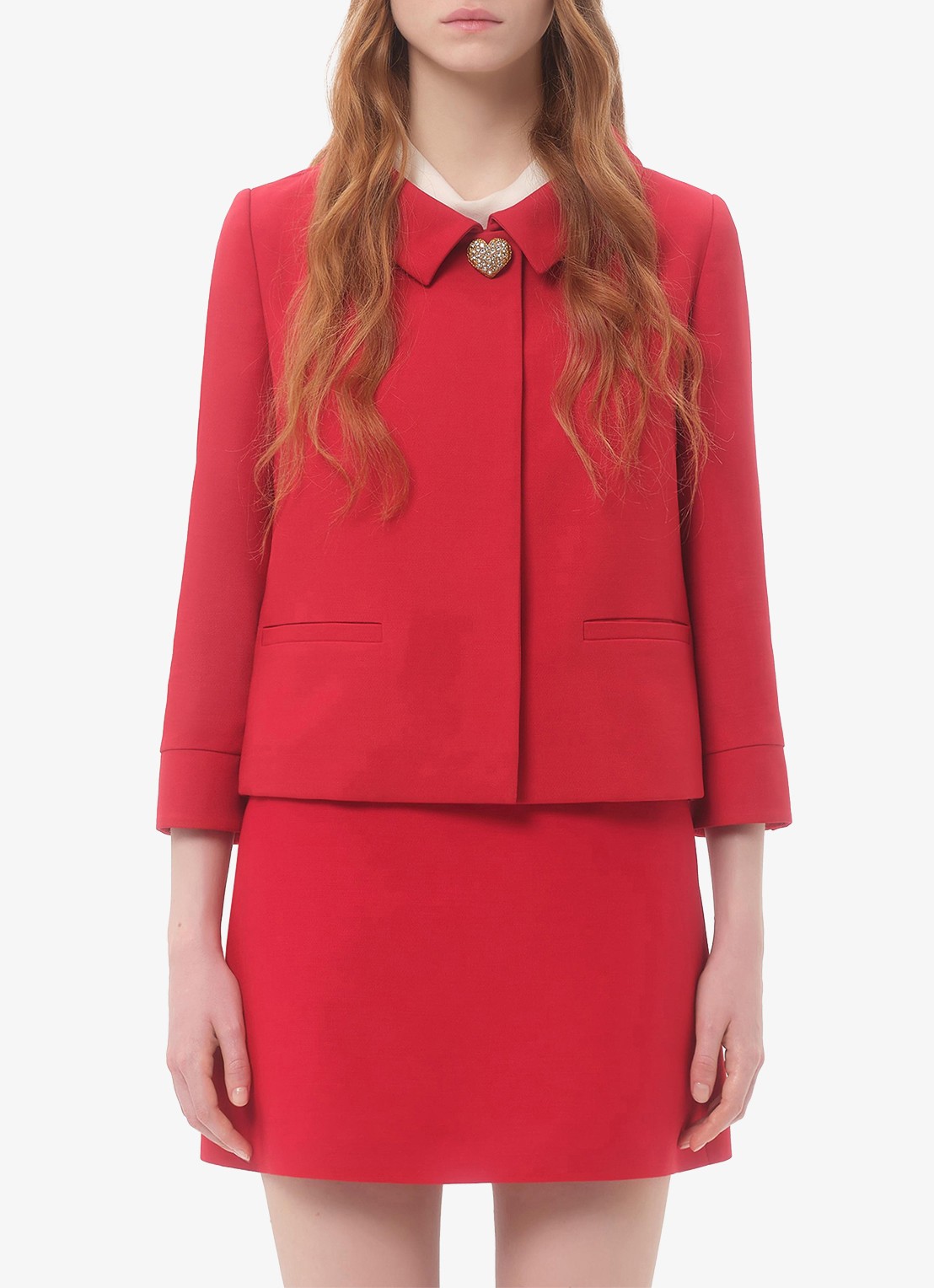 Valentino Garavani Blazer in zijdeblend met paspelzakken - detail 2 rood