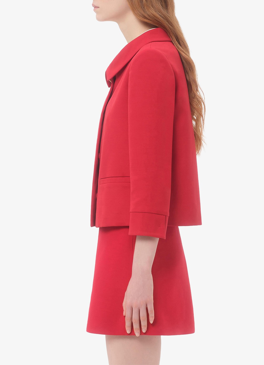 Valentino Garavani Blazer in zijdeblend met paspelzakken - detail 3 rood