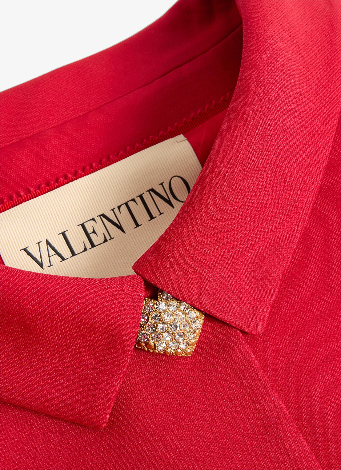 Valentino Garavani Blazer in zijdeblend met paspelzakken - detail 6 rood