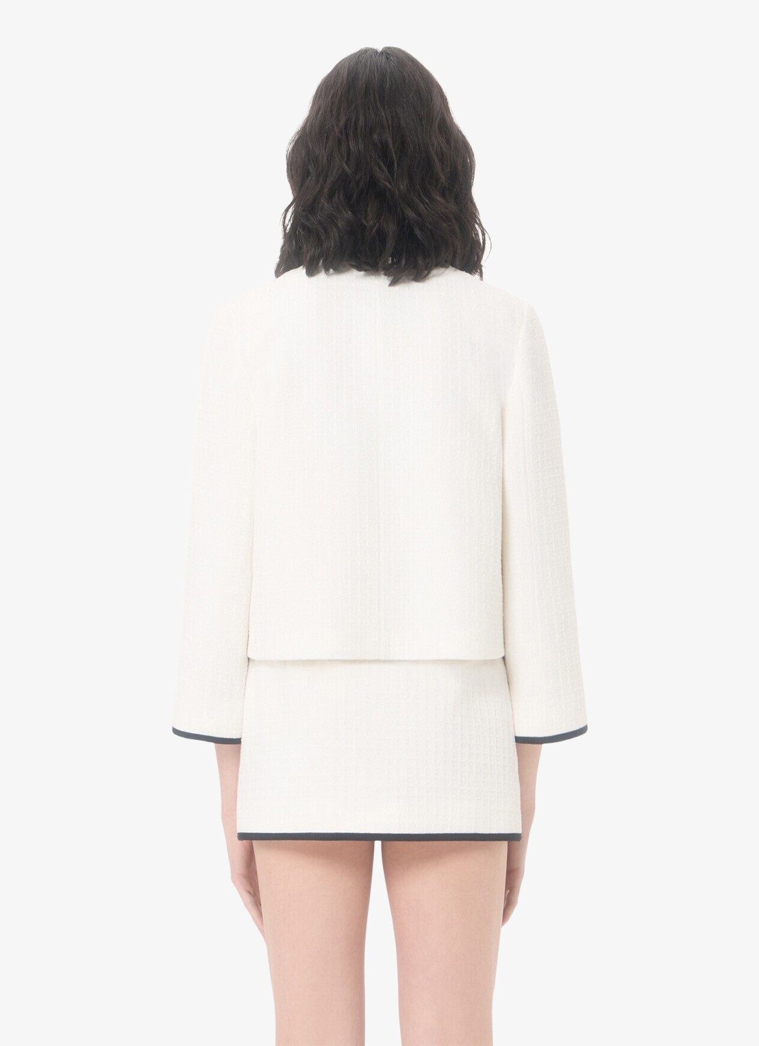 Valentino Garavani Blazer met tweed-look - achterkant wit