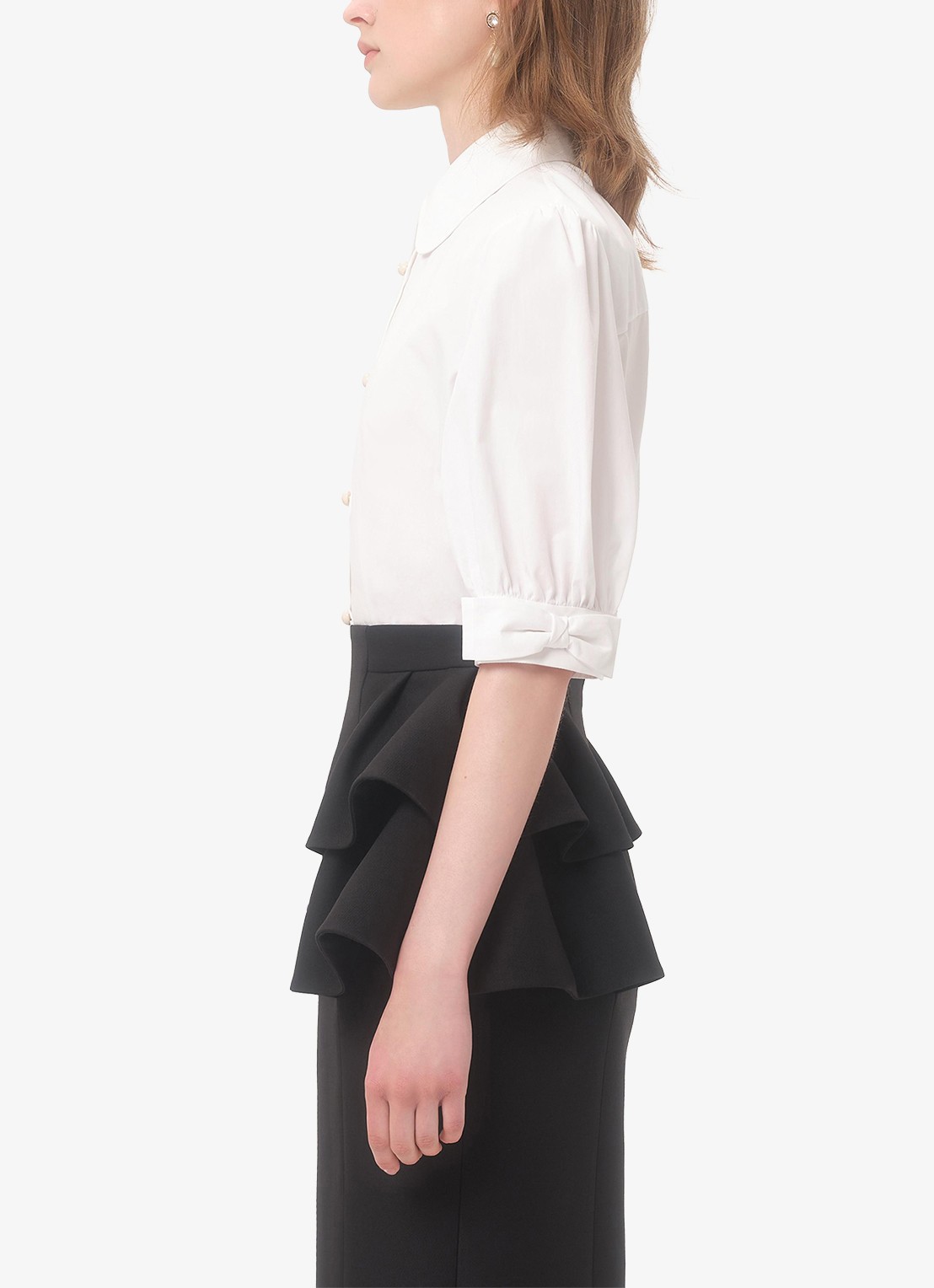 Valentino Garavani Blouse met pofmouw - detail 3 wit
