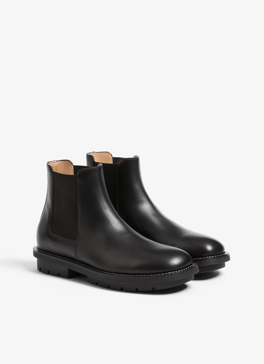 Valentino Garavani Chelsea boot van kalfsleer - voorkant 6 zwart