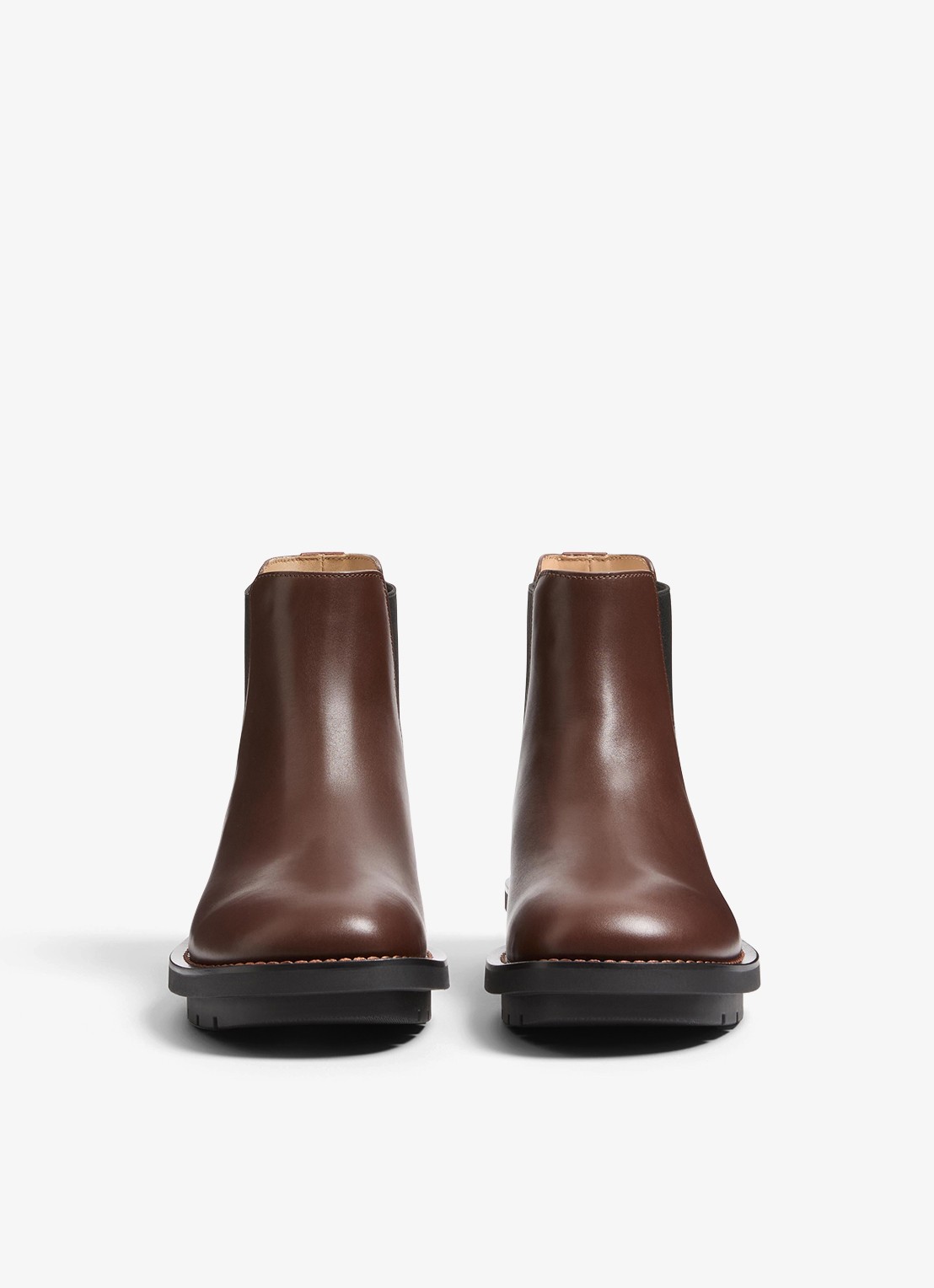 Valentino Garavani Chelsea boot van kalfsleer - detail donkerbruin