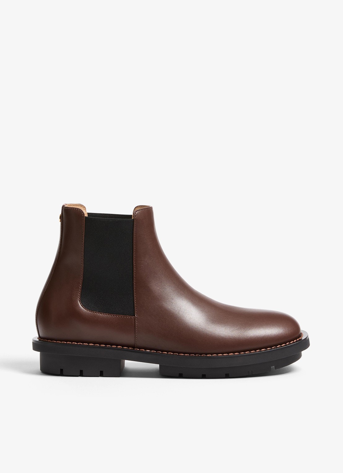 Valentino Garavani Chelsea boot van kalfsleer - voorkant 6 donkerbruin