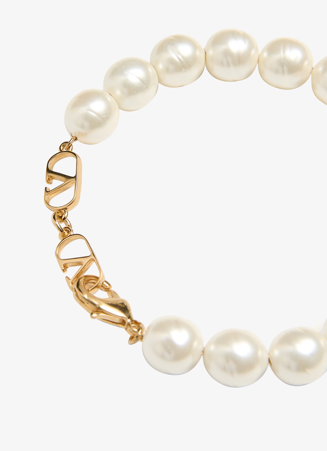 Valentino Garavani Coeur Royal parelarmband met hanger - detail 2 rood