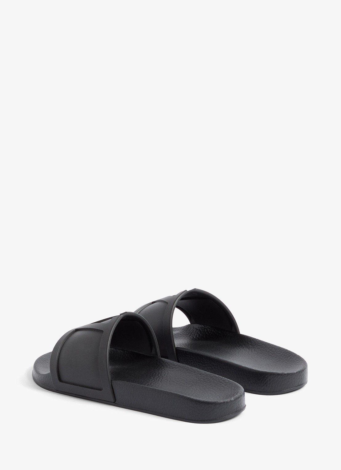 Valentino Garavani Coolslide slipper van rubber - achterkant 8 zwart